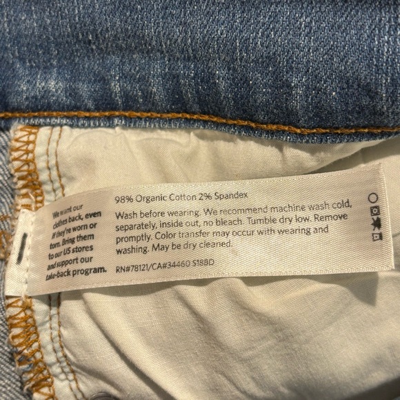 EILEEN FISHER Sz 10 Jeans Mid-Wash Boyfriend Tapered Leg Cut High Waist - Picture 7 of 8